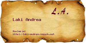 Laki Andrea névjegykártya